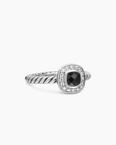 Albion® Teen Ring in Sterling Silver with Black Onyx and Diamonds, 4mm
